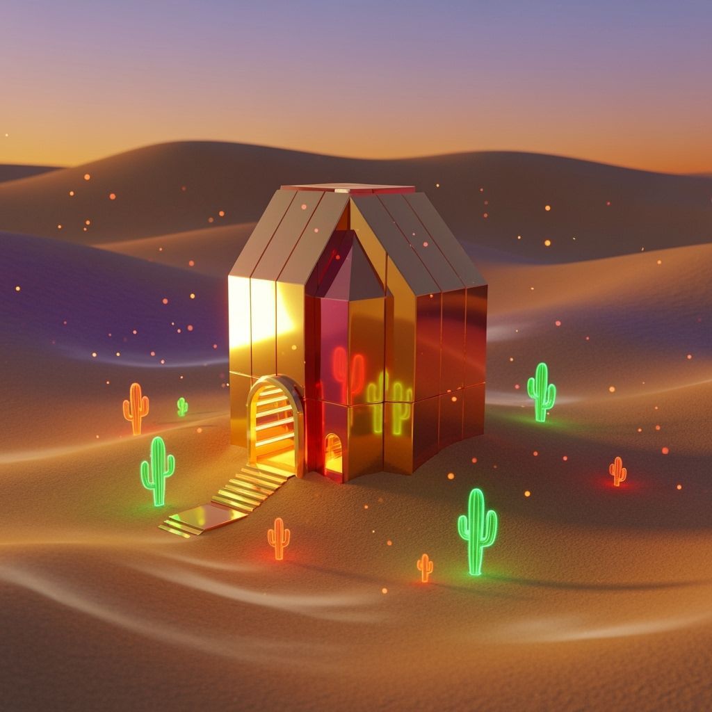 Crystal House Emerges from Desert Sand