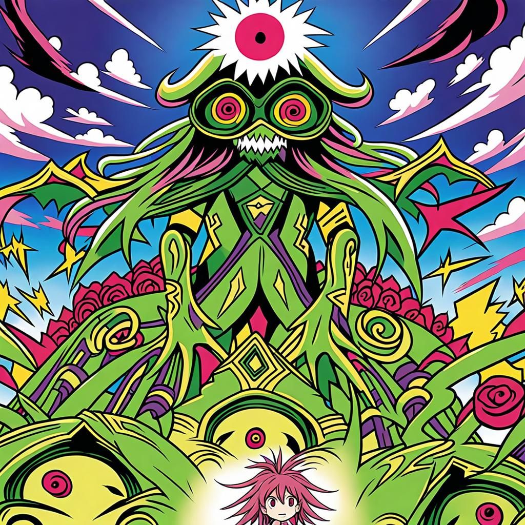 Rose Tinted Glasses in Anime Style