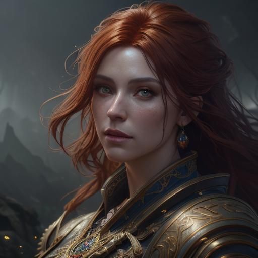 Tree of Life Portrait in Detailed Matte Painting Style