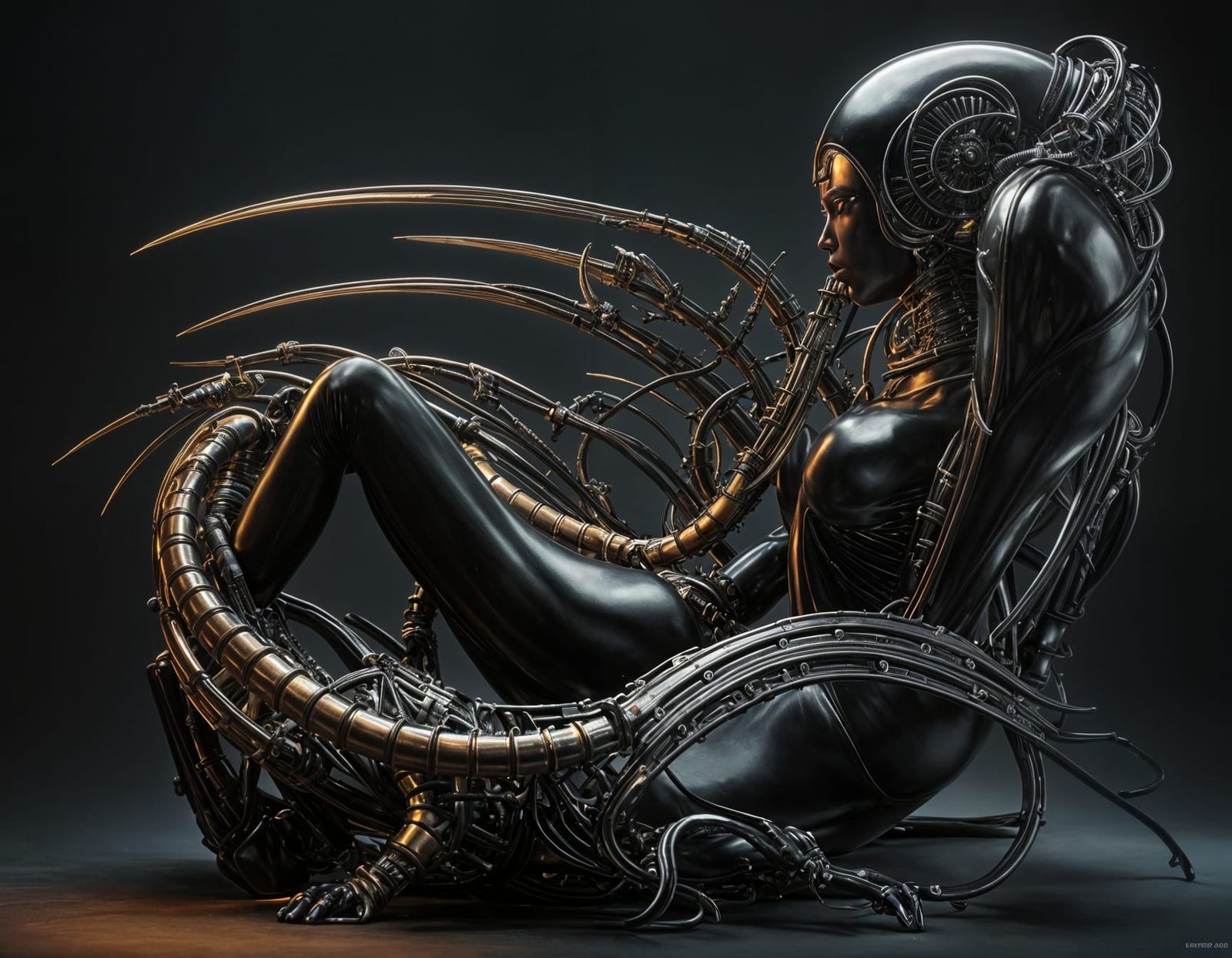 Trans-Human Evolution in Biomechanical Giger-Inspired Settin...