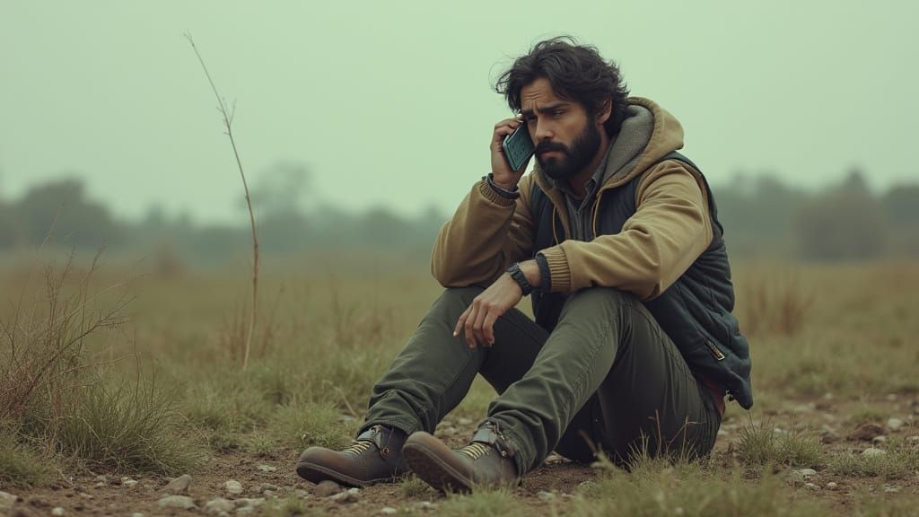 Distressed Man Calls Police in Dystopian Field