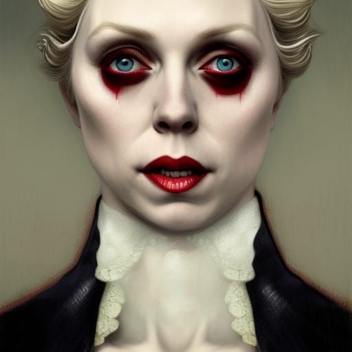 Gwendoline Christie as Dracula: Hyperrealistic Portrait