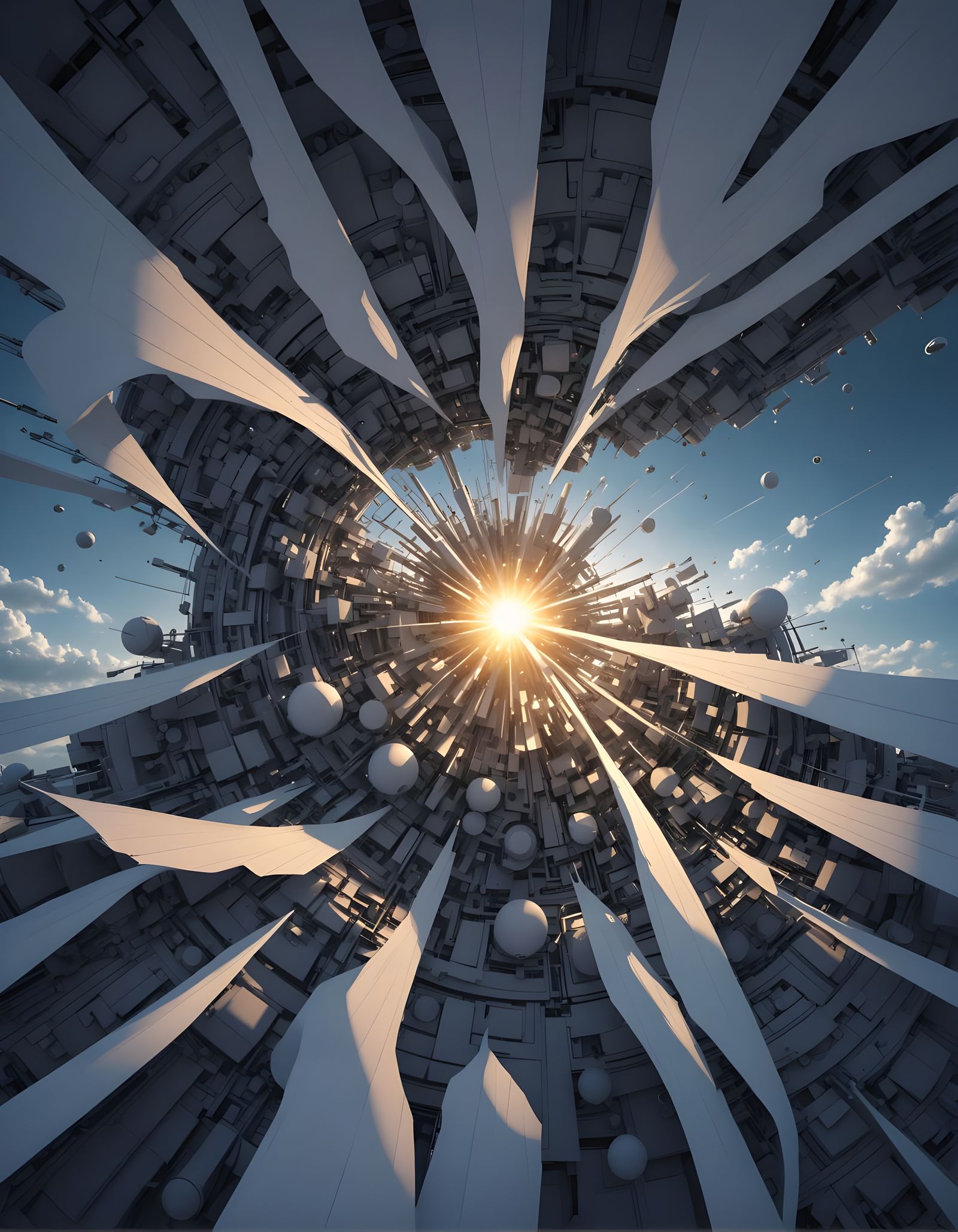 Abstract Ambient Digital Illustration in 8k Resolution