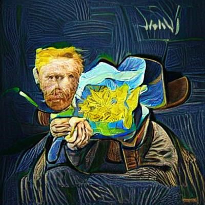 Starry Night Sky Impressionistic Painting