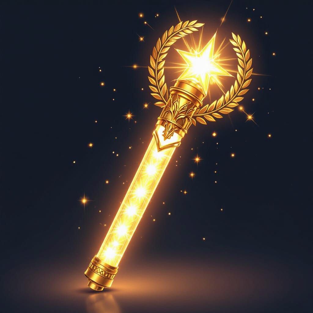 Glowing K-Pop Lightstick with Greek Mythology Theme