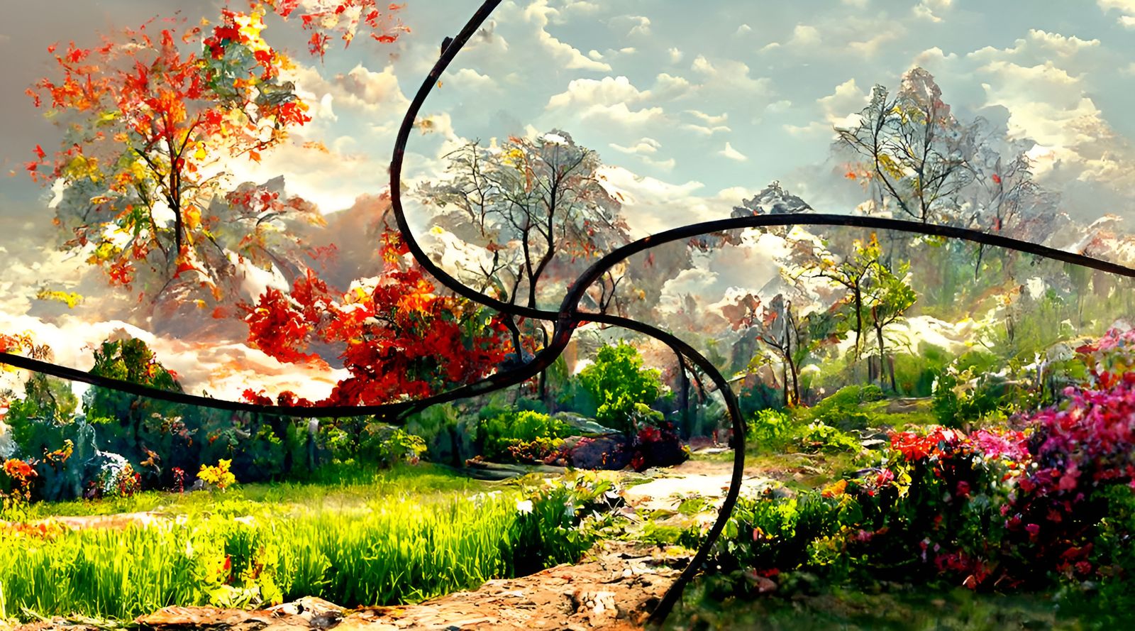 Four Seasons Forest Landscape Painting