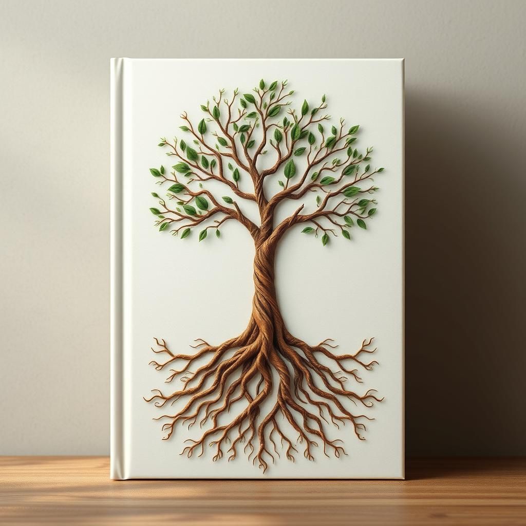 Elegant Tree Book Cover in Matte Painting Style