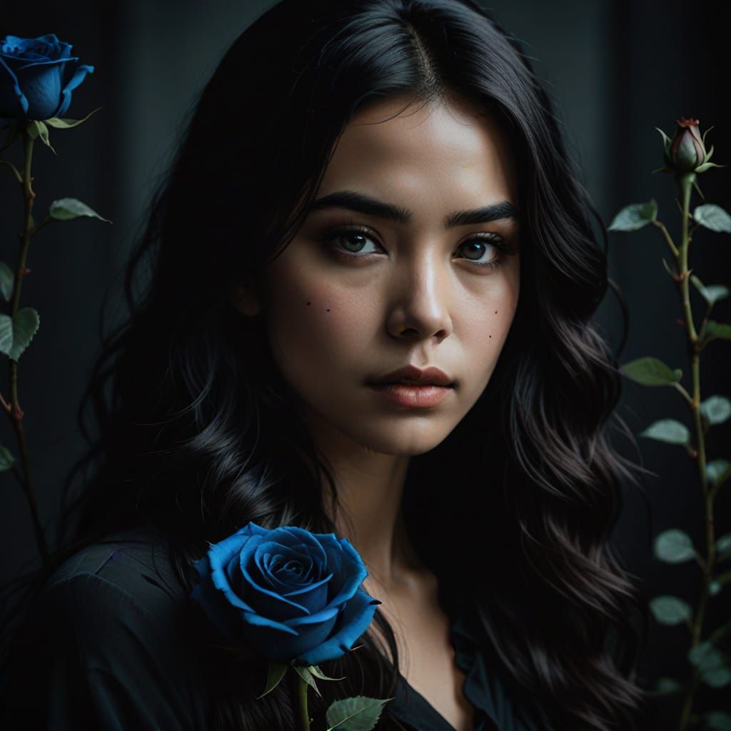 Latin Beauty in Dark Academia Elegance