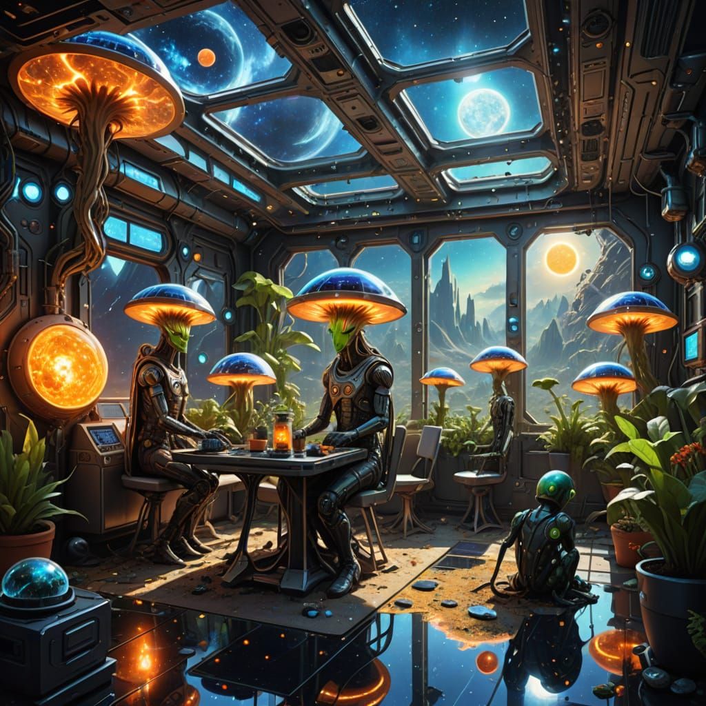 Alien tea shop