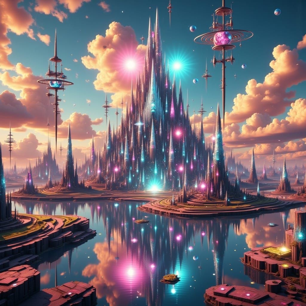 Retrofuturistic City of Glass: A Dieselpunk Dreamscape