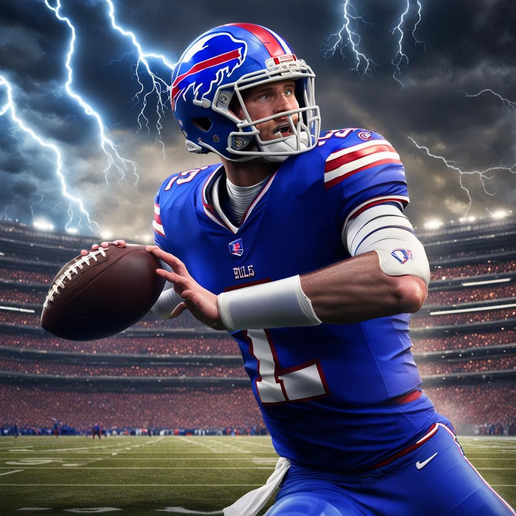 Josh Allen Throws Lightning Football