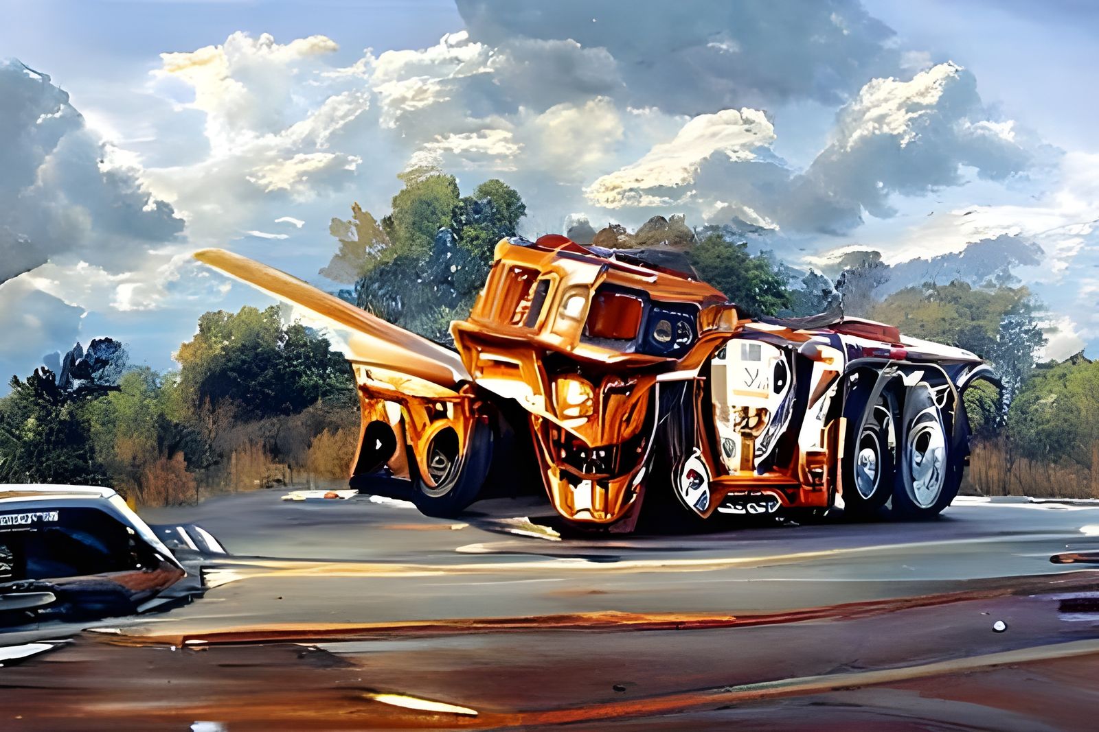 Robots Transform in Oil Painting Style