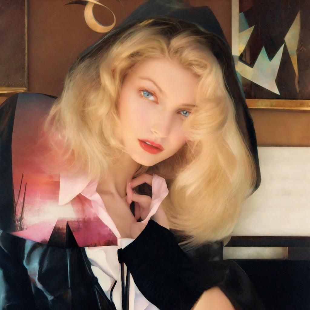 Abstract Silver Cycles in Matte Painting Style