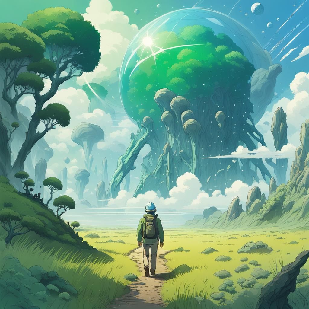 Geologist on Alien Planet: Studio Ghibli Concept Art