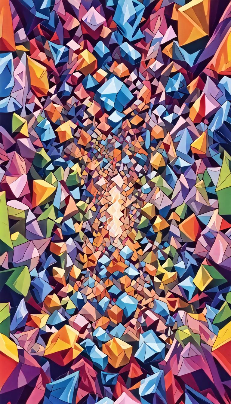 AI Joy: A Prismatic Surrealist Digital Illustration