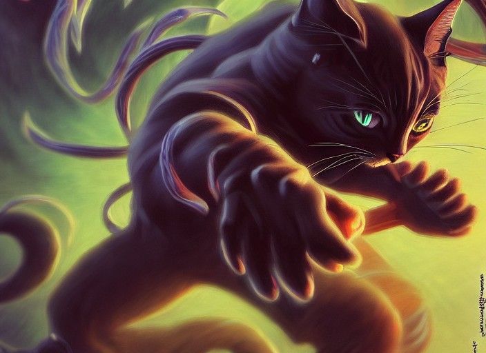 A Feline Fiendz Practicing it's Ninjutsu @Felinefiendz #Fien...