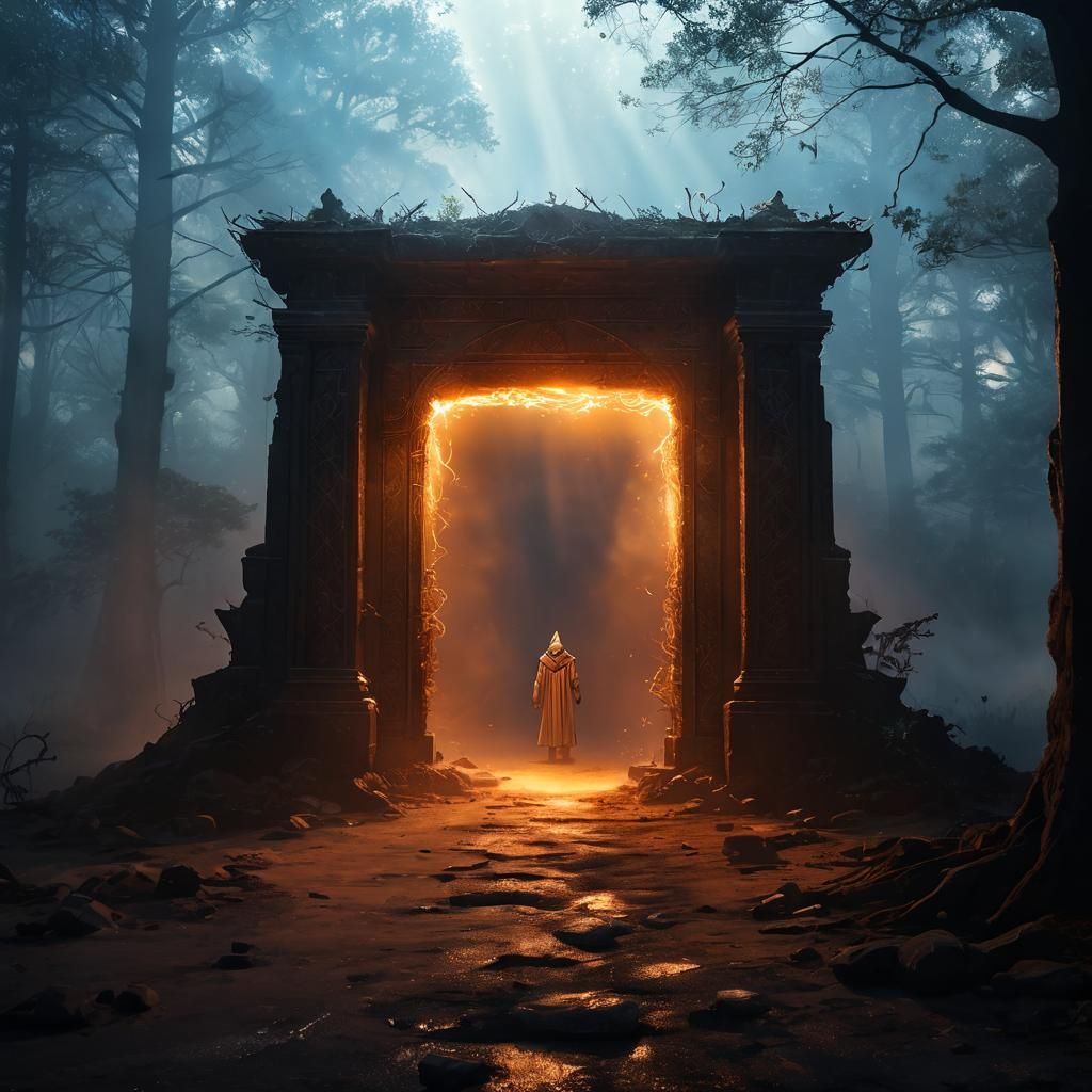 Elven Wizard in Dark Fantasy Setting