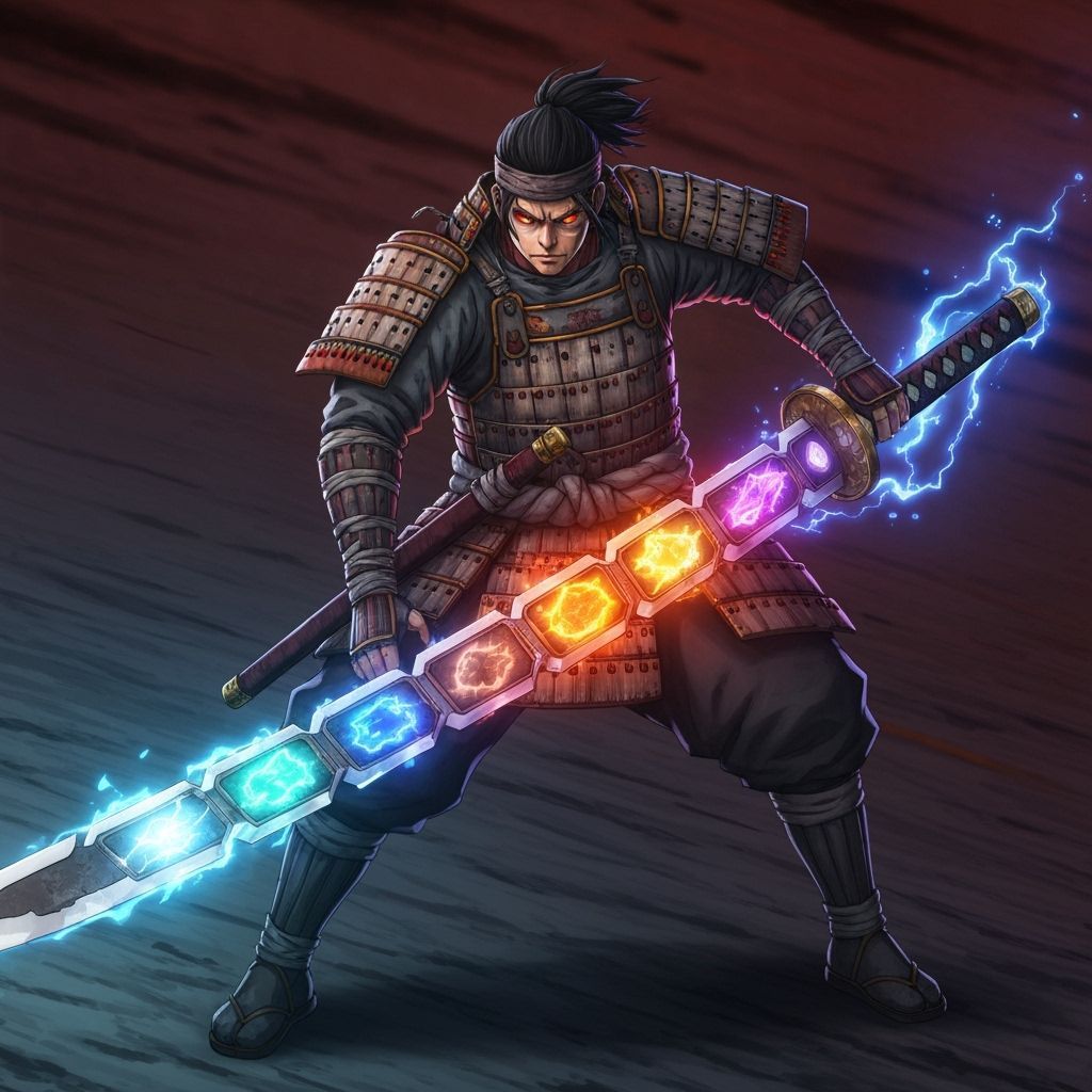 Anime Ronin Wields Elemental Katana