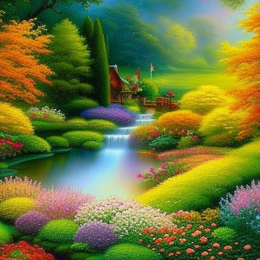 Ethereal Garden: Hyperdetailed Flowers in Fantasy Mist