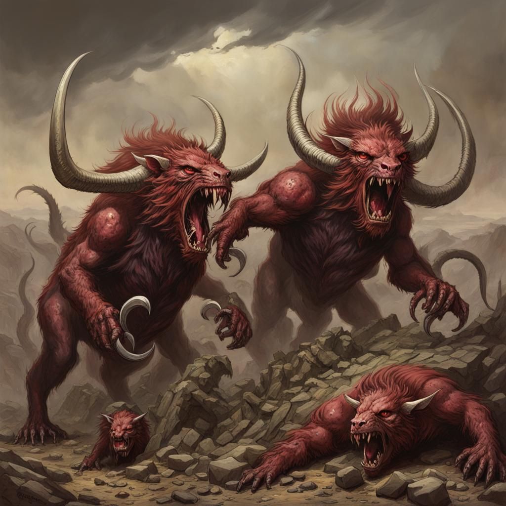 Wasteland Mutant Manticore: Three-Headed Horror