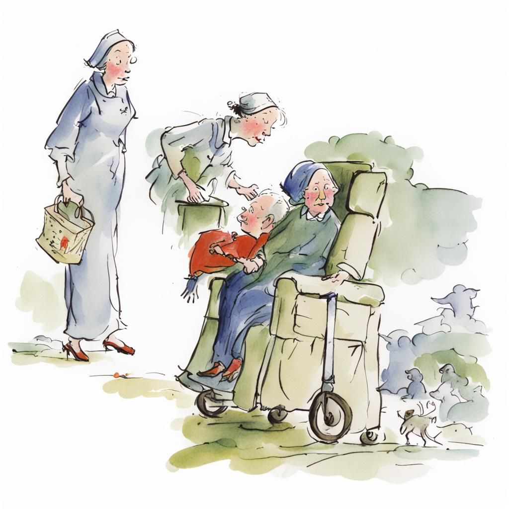 Quentin Blake Illustration of The Matron