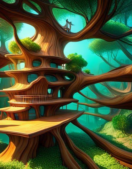 Mangrove Treehouse Inspired by Gaudi and Hadid