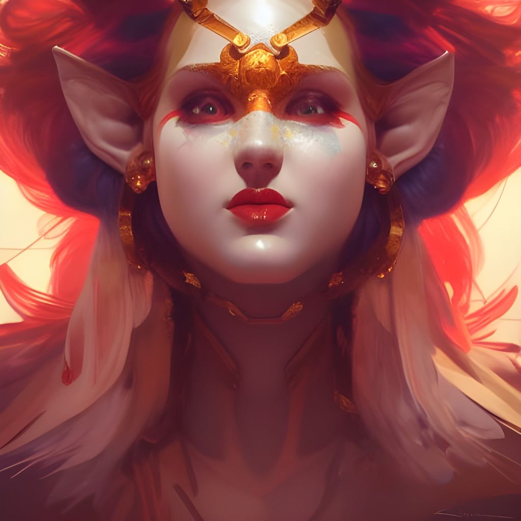 Detailed Circus Portrait in Volumetric Lighting