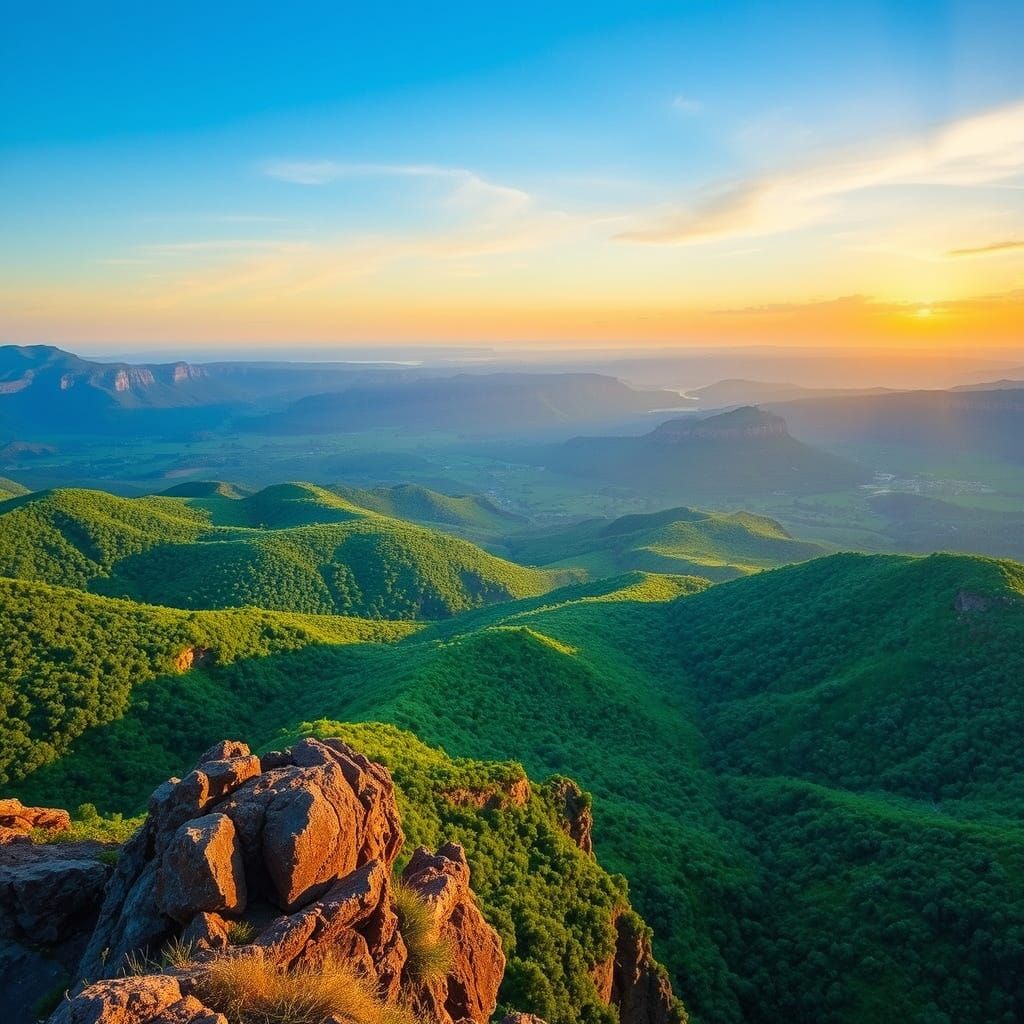 Sunset Landscape with Monet and Rothko Influences