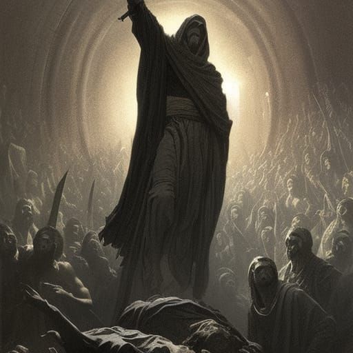 Horrifying Judas in Dark Fantasy Style