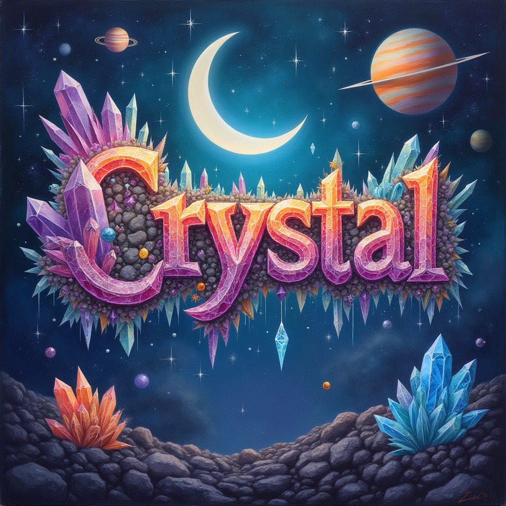 Xtramental Crystal Shop: Dreamy Oil Painting Illustration