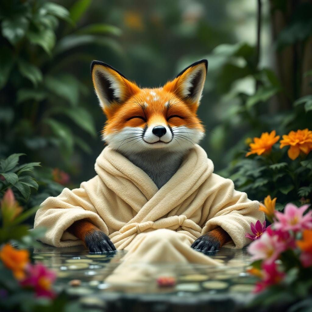 Fox in Mud Bath: Fantasy Concept Art