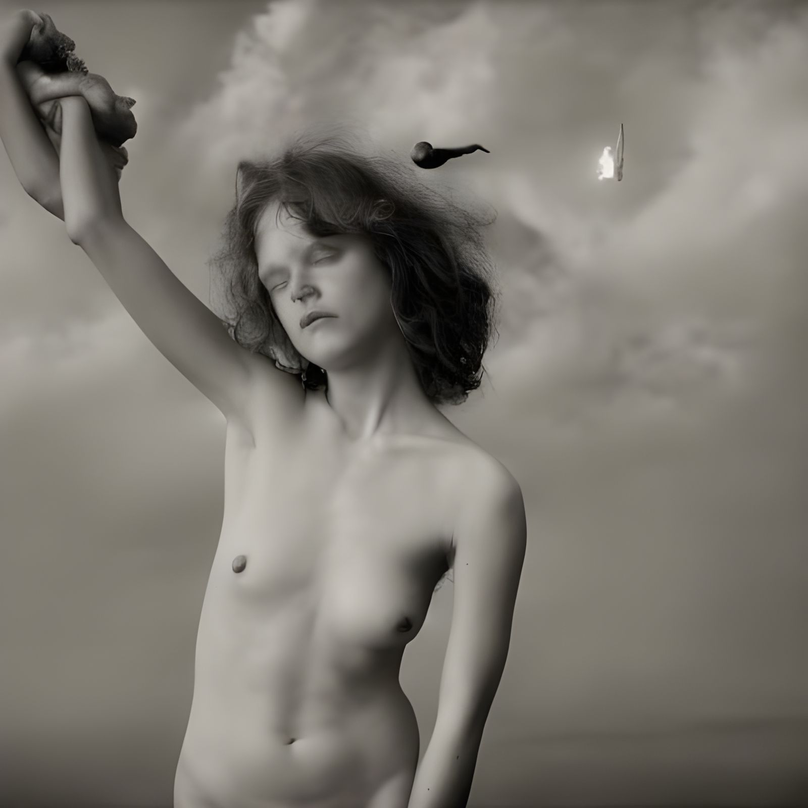 Cyborg Squid in Trashed House with Alien Tech