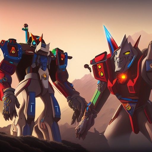 Voltron and Warlord King Zarkon: Detailed Matte Painting