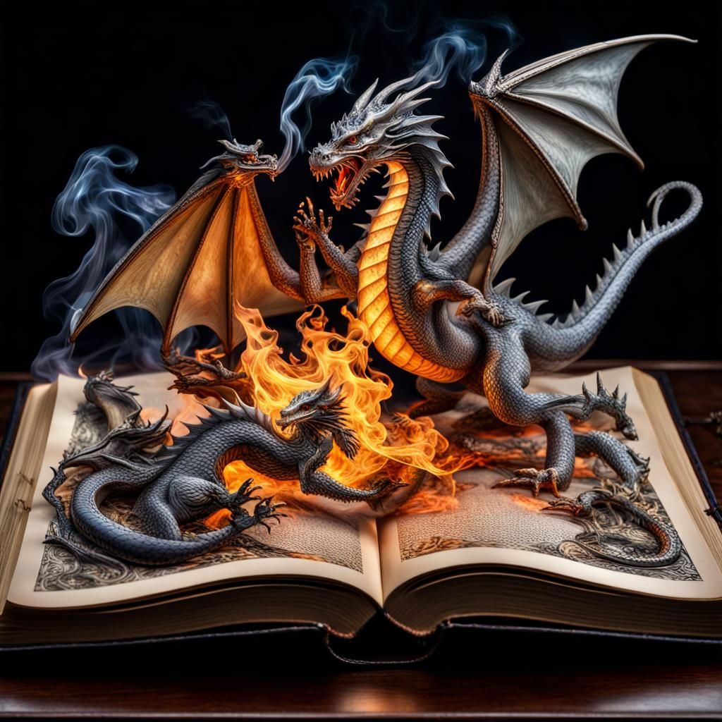 Knights Versus Dragon in Pop-Up Book