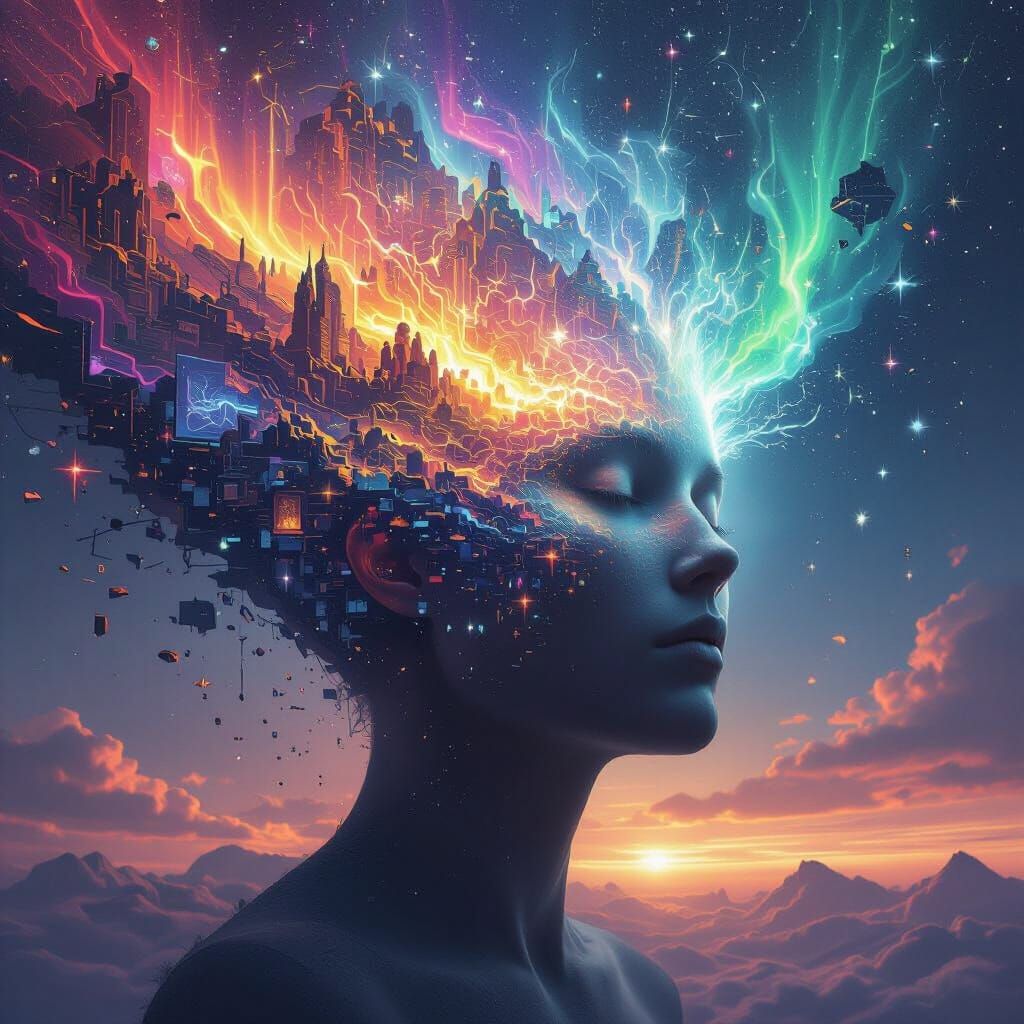 Thoughts exceeding the speed of light, turning into memories