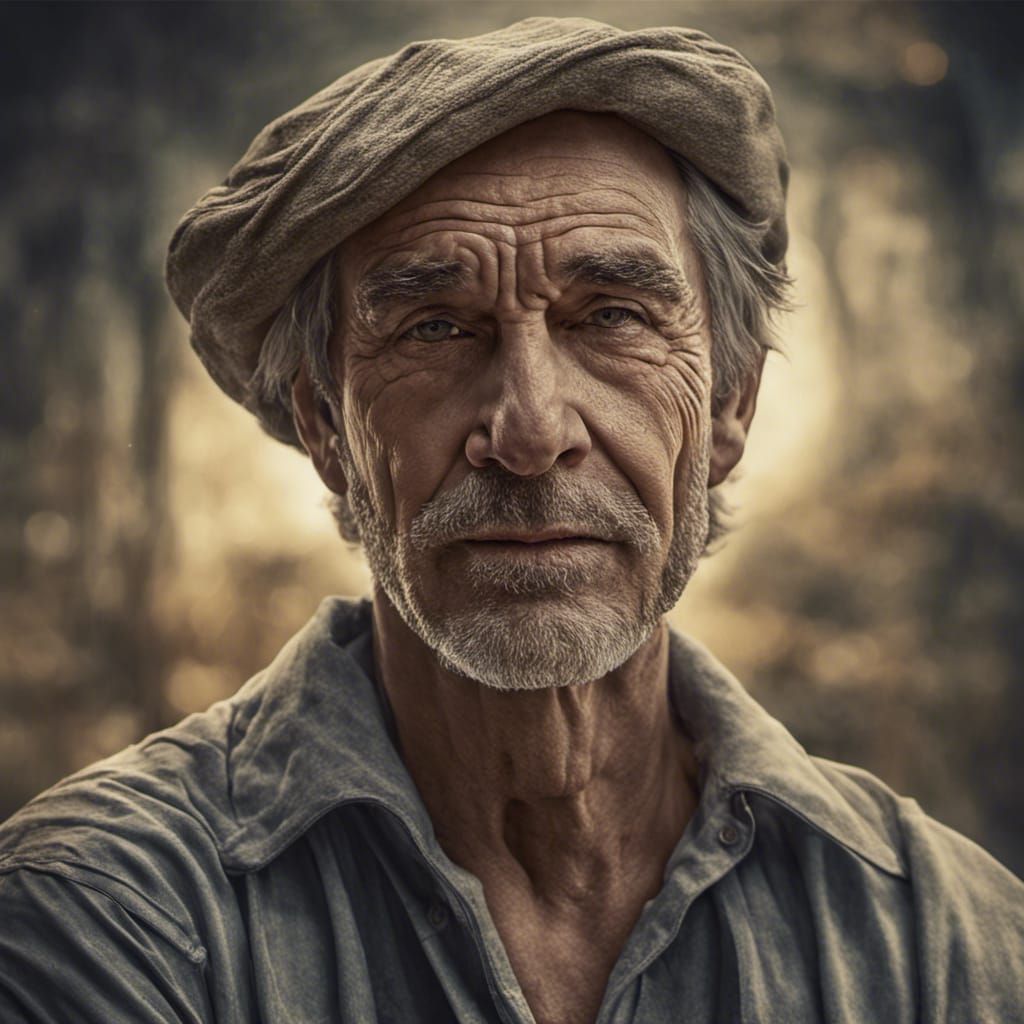 Ideal Young Man Portrait in Detailed Matte Painting