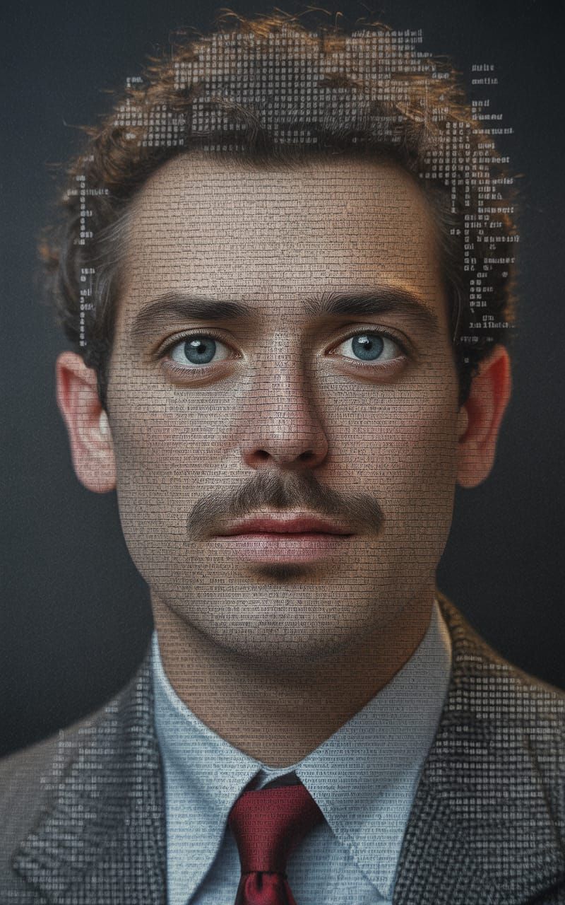 Typographic Portrait - Electric Typewriter