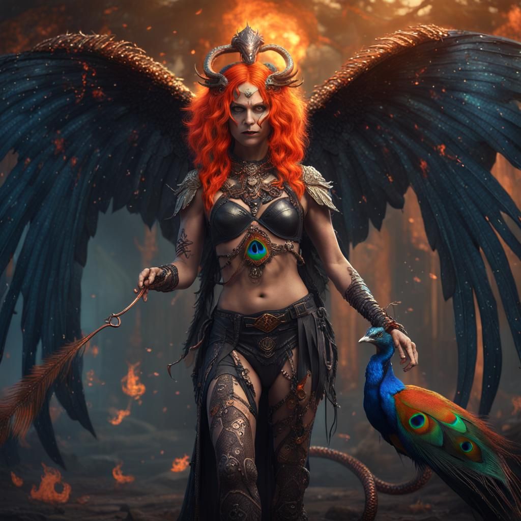 Victorian Goth Shaman Angel in Fantasy Concept Art