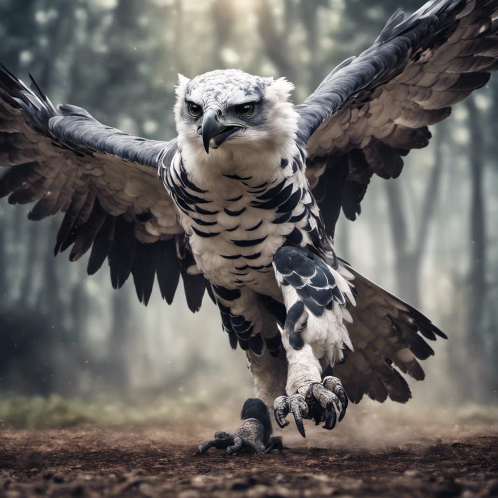 Harpy Eagle ready for attack