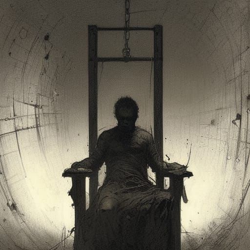 Electric Chair: A Gothic Horror Illustration