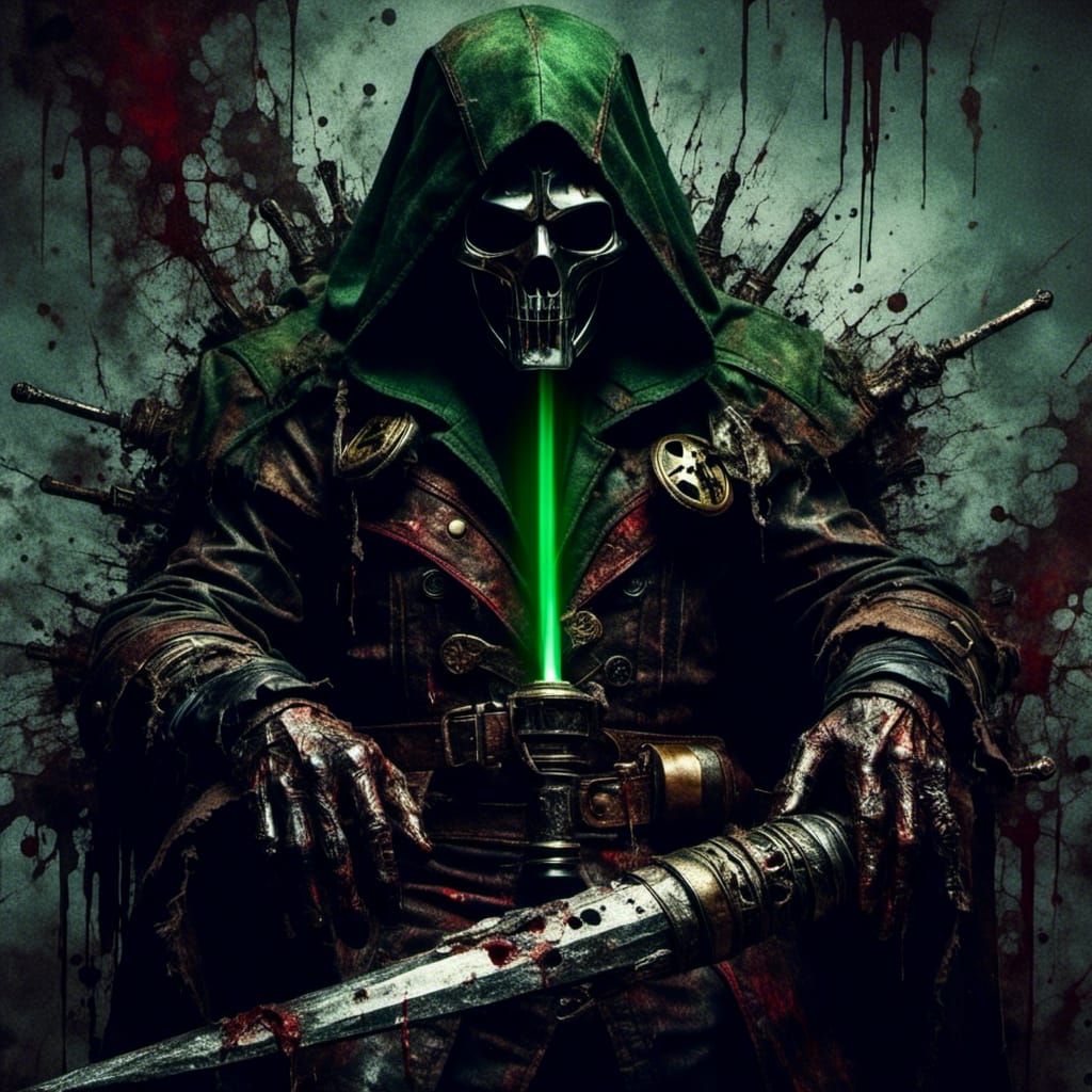 Cyberpunk Pirate Dr Doom with Cannon