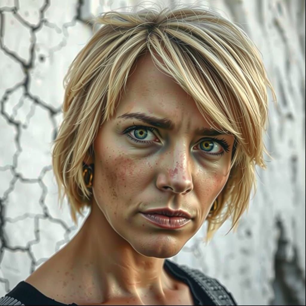 Woman in Chalk Cliff Landscape