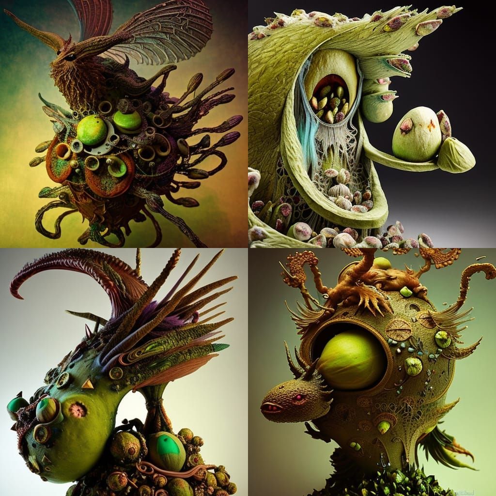 Surreal Nuclear Pistachio in Hyperdetailed Fantasy Setting