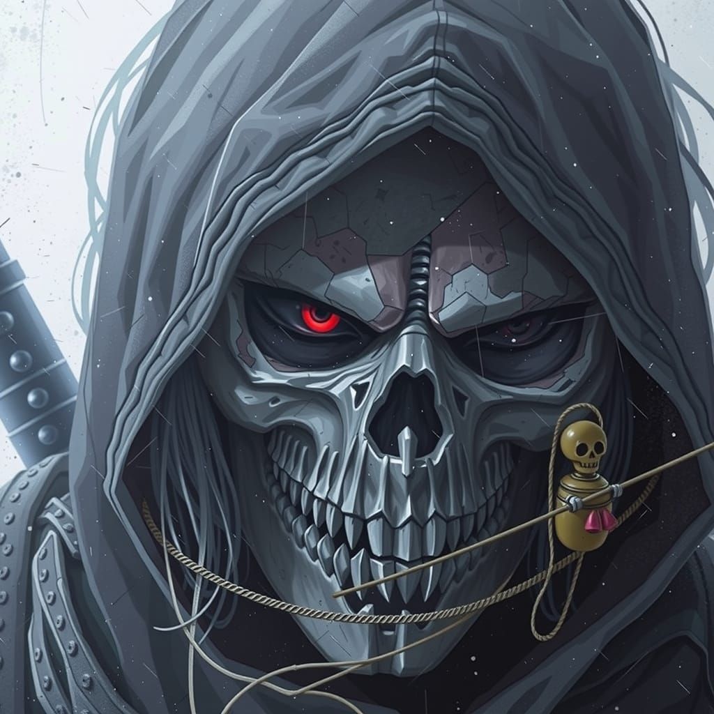 Mysterious Figures in Dark Black Attire