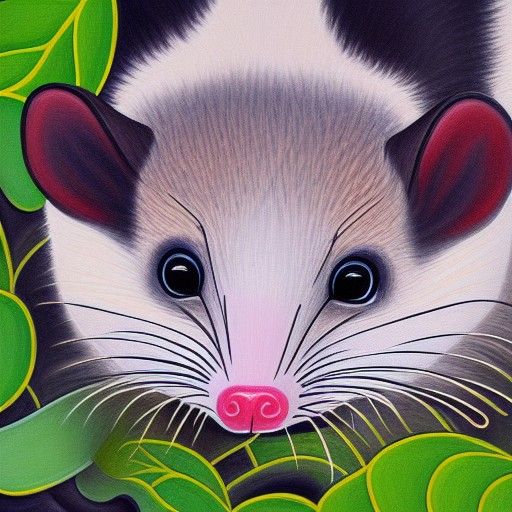 Detailed 3D Possum Rendering in 8K