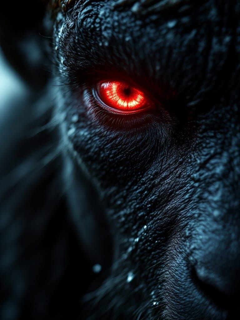 Surreal Portrait of Baphomet in Hyper-Realistic Detail