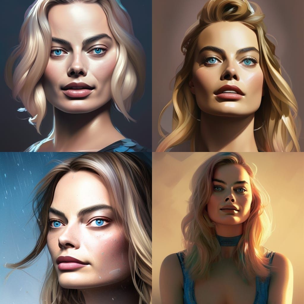 Hyperdetailed Portrait of Margot Robbie
