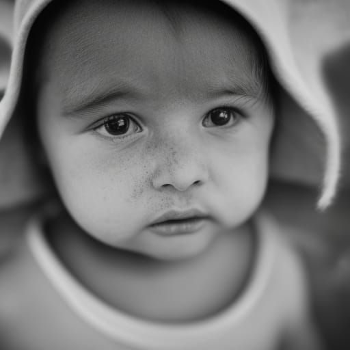 Striking Close-up Portrait of a Baby Angel