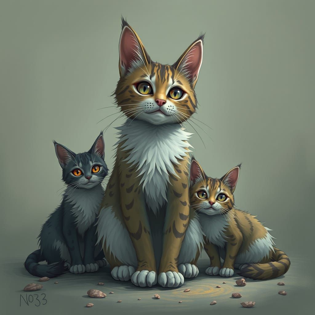 Cats as Generations: AI Digital Art