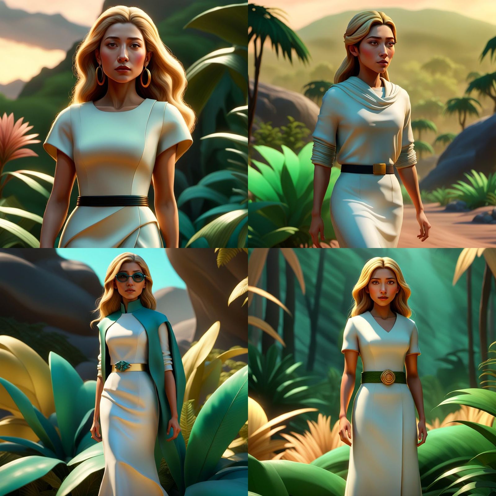 Dichen Lachman as Soyona Santos in 3D Cartoon Art